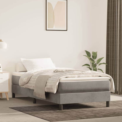 vidaXL Bed Frame Box Spring Platform Bed with Mattress for Bedroom Velvet