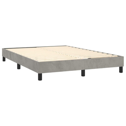 vidaXL Bed Frame Box Spring Platform Bed with Mattress for Bedroom Velvet