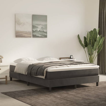 vidaXL Bed Frame Box Spring Platform Bed with Mattress for Bedroom Velvet