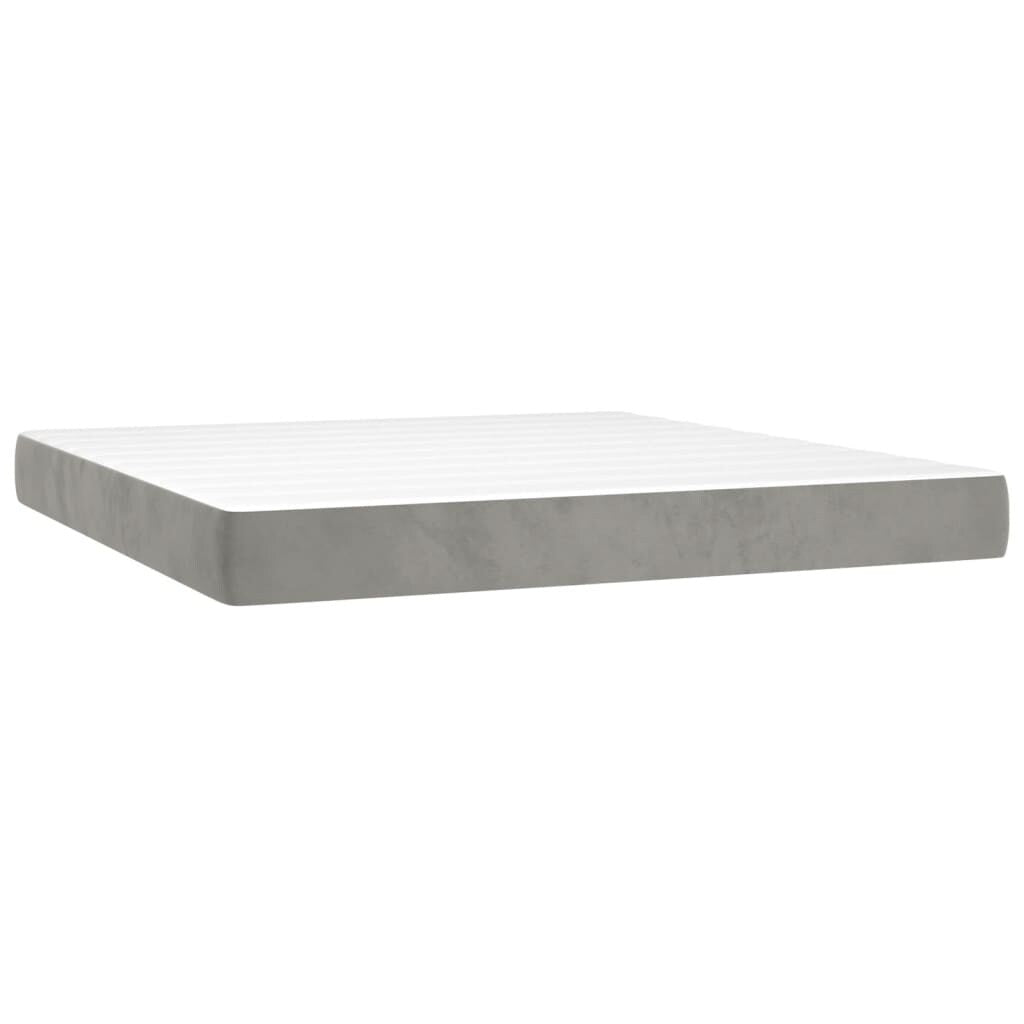 vidaXL Bed Frame Box Spring Platform Bed with Mattress for Bedroom Velvet