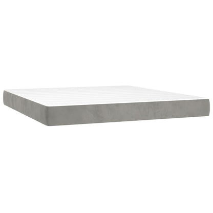 vidaXL Bed Frame Box Spring Platform Bed with Mattress for Bedroom Velvet
