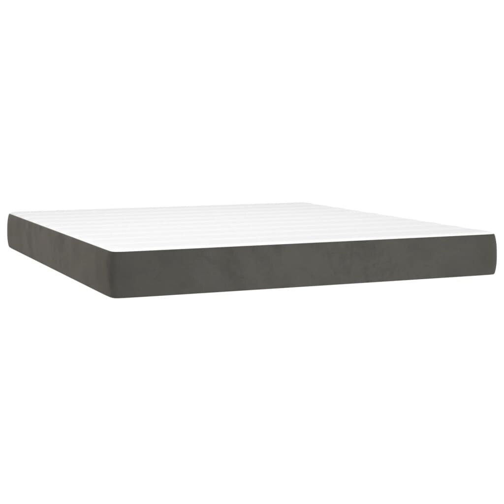 vidaXL Bed Frame Box Spring Platform Bed with Mattress for Bedroom Velvet