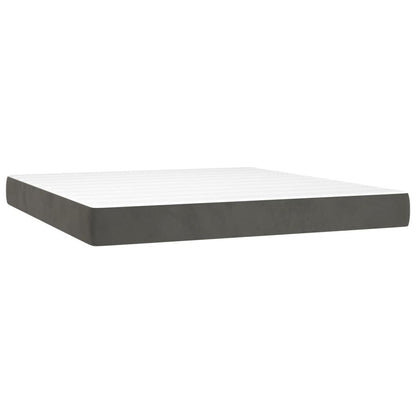 vidaXL Bed Frame Box Spring Platform Bed with Mattress for Bedroom Velvet