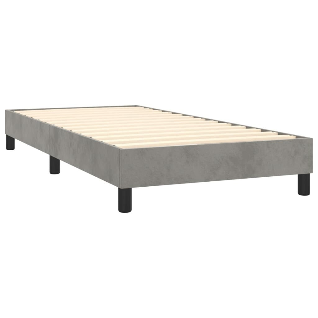 vidaXL Bed Frame Box Spring Platform Bed with Mattress for Bedroom Velvet