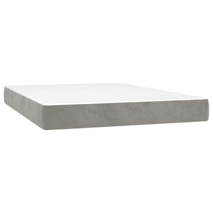 vidaXL Bed Frame Box Spring Platform Bed with Mattress for Bedroom Velvet