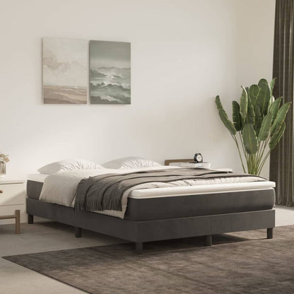 vidaXL Bed Frame Box Spring Platform Bed with Mattress for Bedroom Velvet
