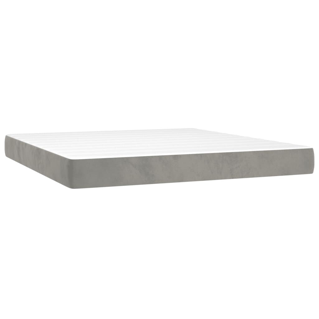 vidaXL Bed Frame Box Spring Platform Bed with Mattress for Bedroom Velvet