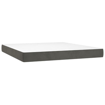 vidaXL Bed Frame Box Spring Platform Bed with Mattress for Bedroom Velvet