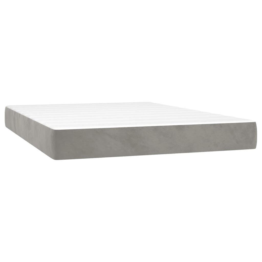 vidaXL Bed Frame Box Spring Platform Bed with Mattress for Bedroom Velvet