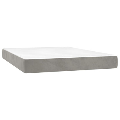 vidaXL Bed Frame Box Spring Platform Bed with Mattress for Bedroom Velvet