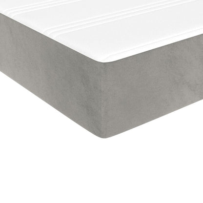 vidaXL Bed Frame Box Spring Platform Bed with Mattress for Bedroom Velvet