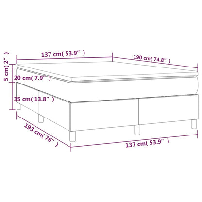 vidaXL Bed Frame Box Spring Platform Bed with Mattress for Bedroom Velvet