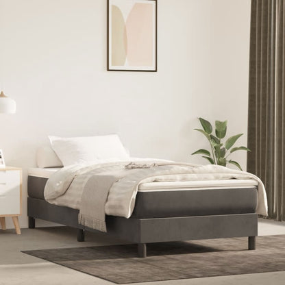 vidaXL Bed Frame Box Spring Platform Bed with Mattress for Bedroom Velvet